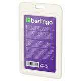 Бейдж Berlingo "ID 200" 85*55 мм вертикальный, без держателя, крышка-слайдер, светло-серый (PDk_01006) подходит для крепления на клипсу/карабин/рулетку