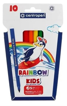 Фломастеры CENTROPEN "RAINBOW KIDS" 10 цв. (7550/10) трехгранные