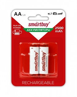 Аккумулятор R6 "Smartbuy" 2500 mAh, на блистере BL2