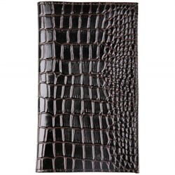 Визитница OfficeSpace на 96 визиток "Croc" (182913) кожа, коричневая, 110*190мм