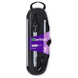 Готовальня Berlingo "Expert" 4 предм., циркуль 135мм (DS_00404) в пласт. футляре