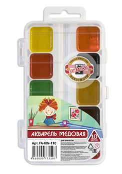 Акварель Koh-i-Noor 10цв. пласт. уп., без кисти (FA-KIN-110)