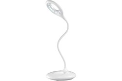 ! РАСПРОДАЖА Светильник настольный "SmartBuy" 5W (SBL-CR-5-W-White) белый, светодиодный, сенсорное управление, 3 степени яркости