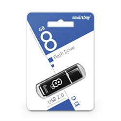 Флеш-накопитель   8Гб "Smartbuy Glossy " Black (SB8GBGS-K)