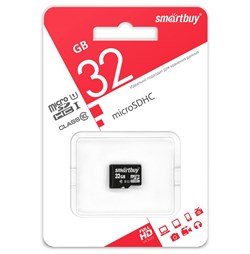 Карта памяти Micro-SDHC  32Гб "SmartBuy" Class10 LE, без адаптера