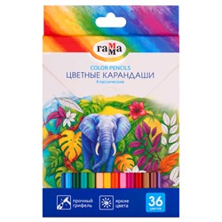 ! РАСПРОДАЖА Карандаши ГАММА "Классические" 36цв. (050918_05 / CP36_112025)