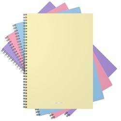 Тетрадь 80л. А4 на спирали ErichKrause "Pastel" клетка (50163) пластиковая обложка