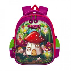 Рюкзак GRIZZLY "Феи" (RAz-086-3) 36*28*20см, цвет фуксия, формованный