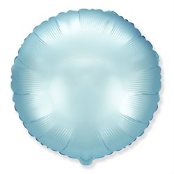 ! РАСПРОДАЖА Шар фольгированный - круг "Пастель. Blue" 18", 45см голубой (6070137) в инд. пакете