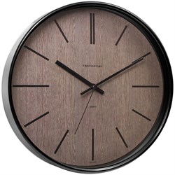 Часы настенные Troyka (77770743) круглые, диаметр 30см, черная рамка