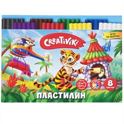 Пластилин Creativiki  8цв. 120гр. стек (ПЛ08КР, 178015)