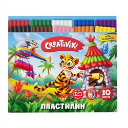 Пластилин Creativiki 10цв. 150гр. стек (ПЛ10КР, 178016)