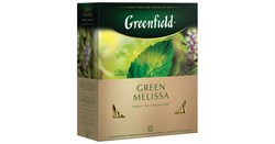 Чай GREENFIELD "Green Melissa", зеленый, 100 пакетиков по 1,5г. (0879-09)