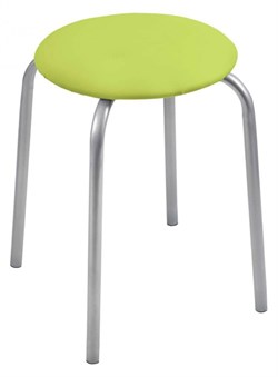 Табурет "Классика2" (ТК02) сиденье фисташковый кожзам, каркас серый, выс.460мм