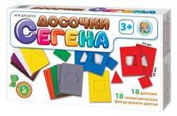 Игра развивающая деревянная "Досочки Сегена" 18 досочек + 18 фигур (04502)  "Десятое королевство"