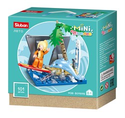 Конструктор SLUBAN   101 дет., "Лето (М38-В0989В) в коробке