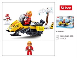 Конструктор SLUBAN   115 дет., "Снегоход" (M38-В0951) в коробке