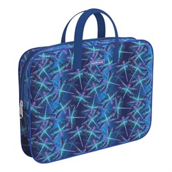 ! РАСПРОДАЖА Папка на молнии с ручками А4 ErichKrause "Neon Dragonflies" 360*290*70мм (54667) полиэстер