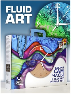 Набор для изготовления часов "Fluid ART" абстрактная живопись (4020,  Master IQ2)