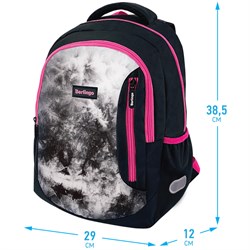 ! РАСПРОДАЖА Рюкзак Berlingo Boom "Black-pink style" (RU08034-1) 38,5*29*12см, 2 отд., 3 карм., анат. спинка