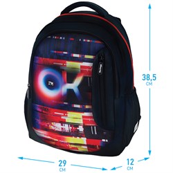 Рюкзак Berlingo Boom "Glitch" (RU08032) 38,5*29*12см, 2 отделения, 3 кармана, анатомическая спинка