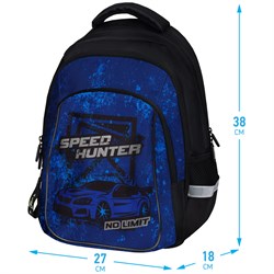 Рюкзак Berlingo Comfort "Speed hunter" (RU08049) 38*27*18см, 3 отделения, 3 кармана, эргономичная спинка