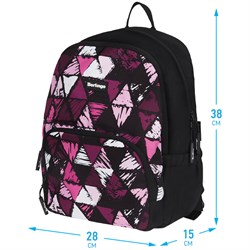 Рюкзак Berlingo Light "Black triangles" (RU08024) 39,5*28*16см, 2 отделения, 3 кармана, уплотненная спинка