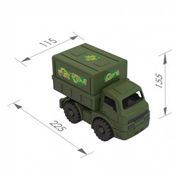 ! РАСПРОДАЖА Автомобиль-фургон "Армейский" 22,5*15,5*11,5см (238, "Нордпласт")