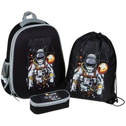 ! РАСПРОДАЖА Рюкзак ArtSpace School Friend "Astronaut" с мешком для обуви и каркасным пеналом (Uni_17748) 39*30*18см, 2 отделения, 2 кармана, анатомическая спинка
