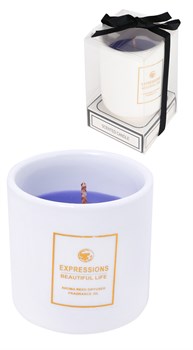 Свеча ароматическая "Пряный шалфей и морская соль" в стакане 9.5*7см (СА-8024) в подарочной уп.