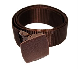 ! РАСПРОДАЖА Ремень с пластмассовой пряжкой-зажимом, коричневый