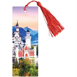 Закладка для книг 3D с линейкой ArtSpace "Castle" 15см (3D_45116) с декоративным шнурком