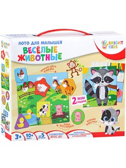 ! РАСПРОДАЖА Лото "Веселые животные" (ИН-8027, "Bright Kids")