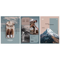Тетрадь 96л. А4 BG "Men`s style" клетка (Т4ск96_лм 11210) матовая ламинация