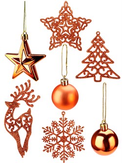 Набор украшений "Ассорти" 20шт. (НУ-7154) бронзовый, в ПВХ упаковке