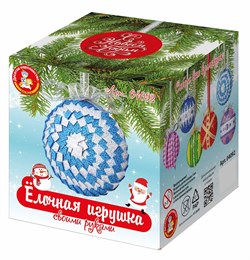 Набор для творчества "Елочная игрушка своими руками. Медальон серебристо-голубой" (04092, "Десятое королевство")