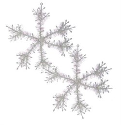 Подвеска "Снежинка" 15см 2шт. (YW-803) в пакете