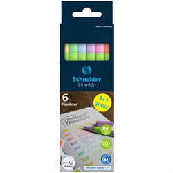Набор ручек капиллярных Schneider "Line-Up Pastel"  6цв. (191085) 0.4мм, трехгранный корпус