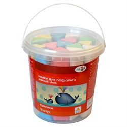 Набор мелков цветных ГАММА "Мультики" 15шт., для рисования на асфальте (149202215) треугольные, в пласт. ведре