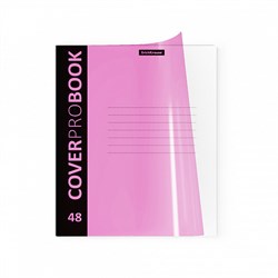 Тетрадь 48л. ErichKrause "CoverProBook Neon. Розовая" клетка (46938) пластиковая обложка