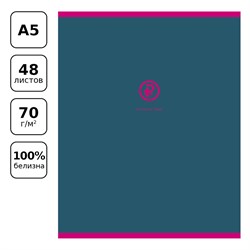 Тетрадь 48л. MONOCOLOR. ELEMENT "Русский язык" (ТП5ск48_лс_вл 11673, BG) soft-touch ламинация, блок повышенной плотности