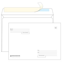Конверт 229*324 С4 "OfficeSpace" с подсказом "Куда-Кому", отрывная полоса (С4.250.2)