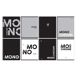 Тетрадь 96л. на спирали BG "MonoChrome" клетка (Т5гр96_2 11967) двойная обложка