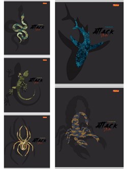 Тетрадь 48л. Remix ЭКОНОМ "Животные и камуфляж" клетка (48-1881) типогр. бумага