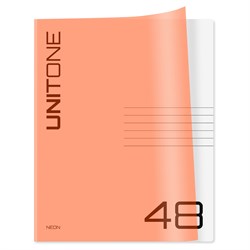 Тетрадь 48л. BG "UniTone. Neon. Оранжевая" клетка (Т5ск48_пл 12473) пластиковая обложка
