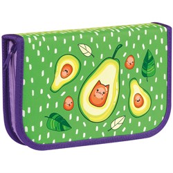 ! РАСПРОДАЖА Пенал 1 отд. 210*130мм, с 2-я откид. планками "Avocado" (ПТ1_42351) ткань "ArtSpace"