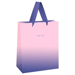 ! РАСПРОДАЖА Пакет подарочный MESHU 18х23х10см (MS_51851) "Duotone. Pink-Purple gradient" фольга, матовая лам.