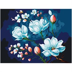 Картина по номерам на картоне 30*40см "Яблоневая ветка" (КК_53794) ТРИ СОВЫ, с акриловыми красками