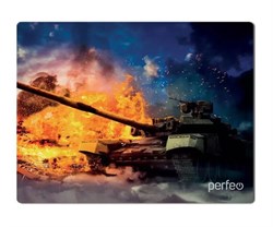 Коврик для мыши Perfeo "Tanks 2", ткань + резиновое основание, 320*240*3мм, с рисунком (PF_D0697)