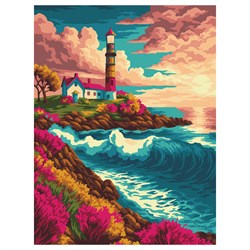 Картина по номерам на картоне 30*40см "Маяк" (КK_53811) ТРИ СОВЫ, с акриловыми красками